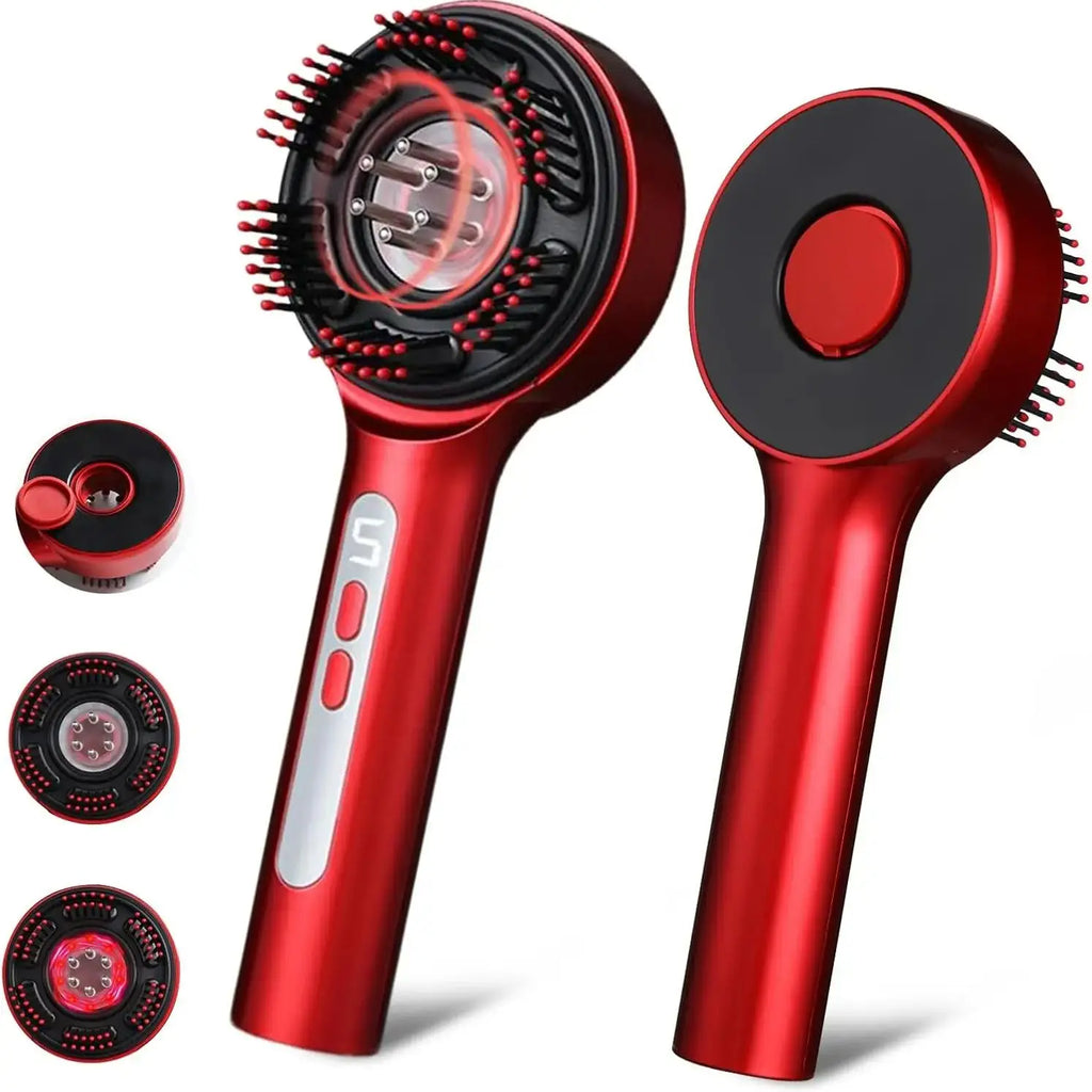 3-in-1 Electric Scalp Massage Comb, Hair Oil Applicator, Five-Level Head Scratching, Soothing and Relaxing to Prevent Hair Loss,