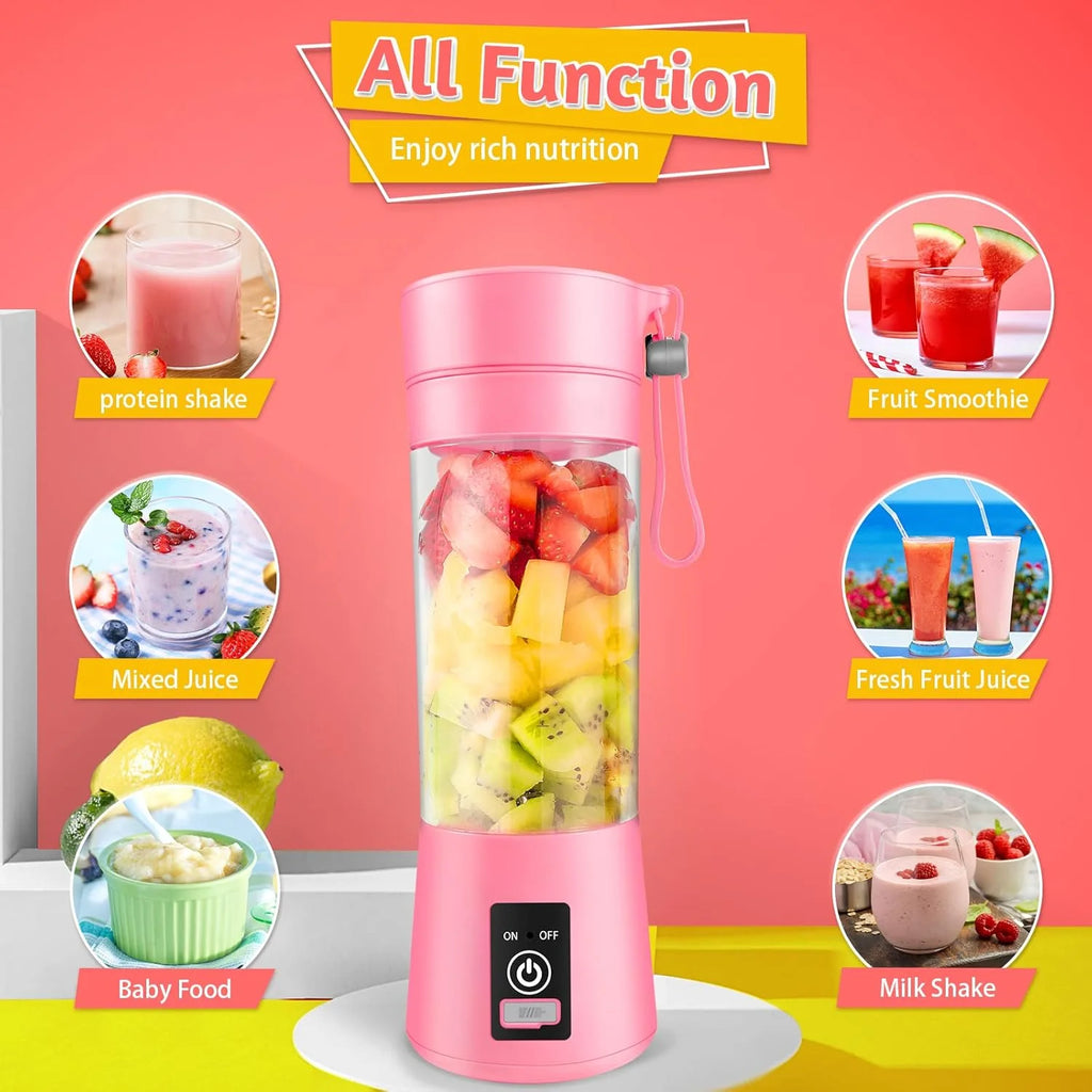 Portable Blender, Personal Size Blender for Shakes and Smoothies with 6 Ultra  Blades, 17Oz 4000mAh Powerful Juicer, Mini Blende
