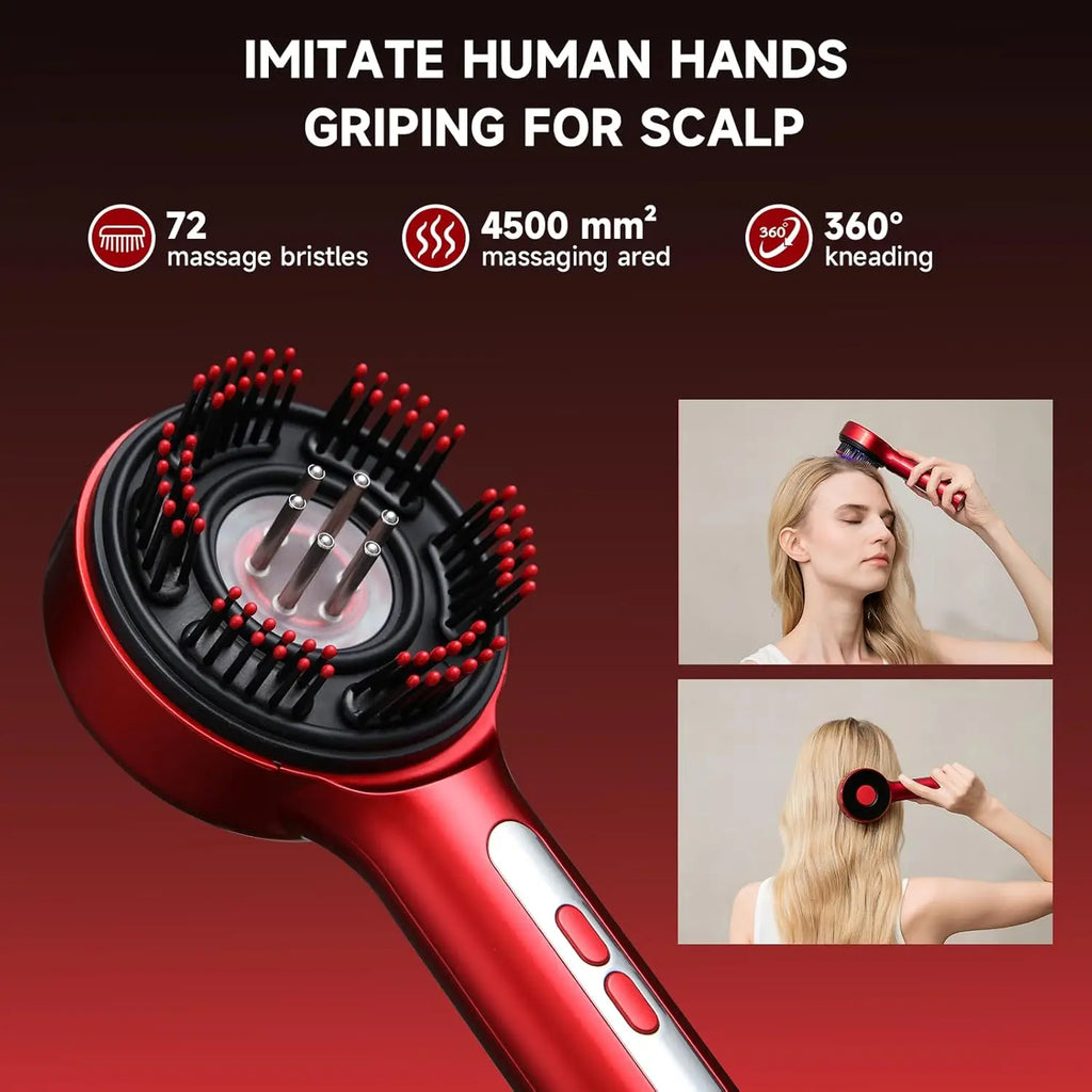 3-in-1 Electric Scalp Massage Comb, Hair Oil Applicator, Five-Level Head Scratching, Soothing and Relaxing to Prevent Hair Loss,