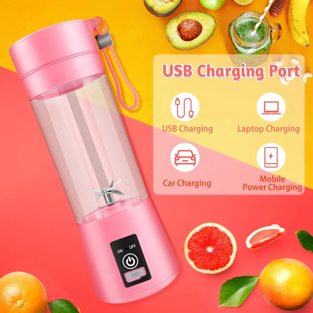 Portable Blender, Personal Size Blender for Shakes and Smoothies with 6 Ultra  Blades, 17Oz 4000mAh Powerful Juicer, Mini Blende